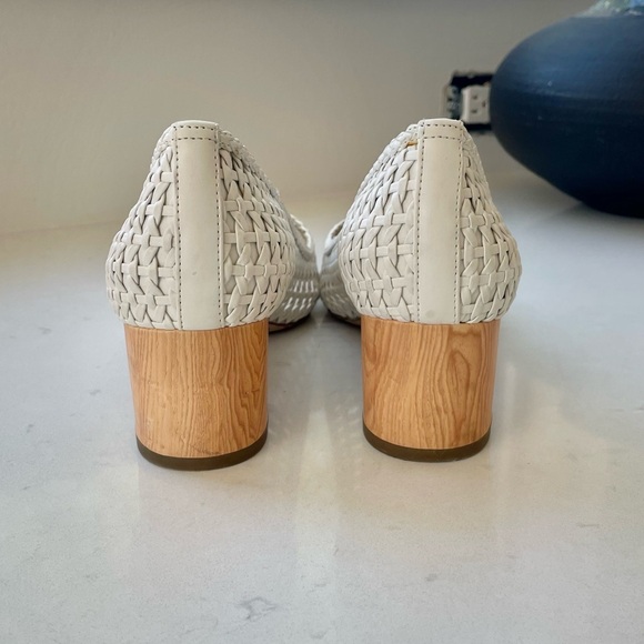 •Sole Society• woven look white block heel pumps - Picture 4 of 6